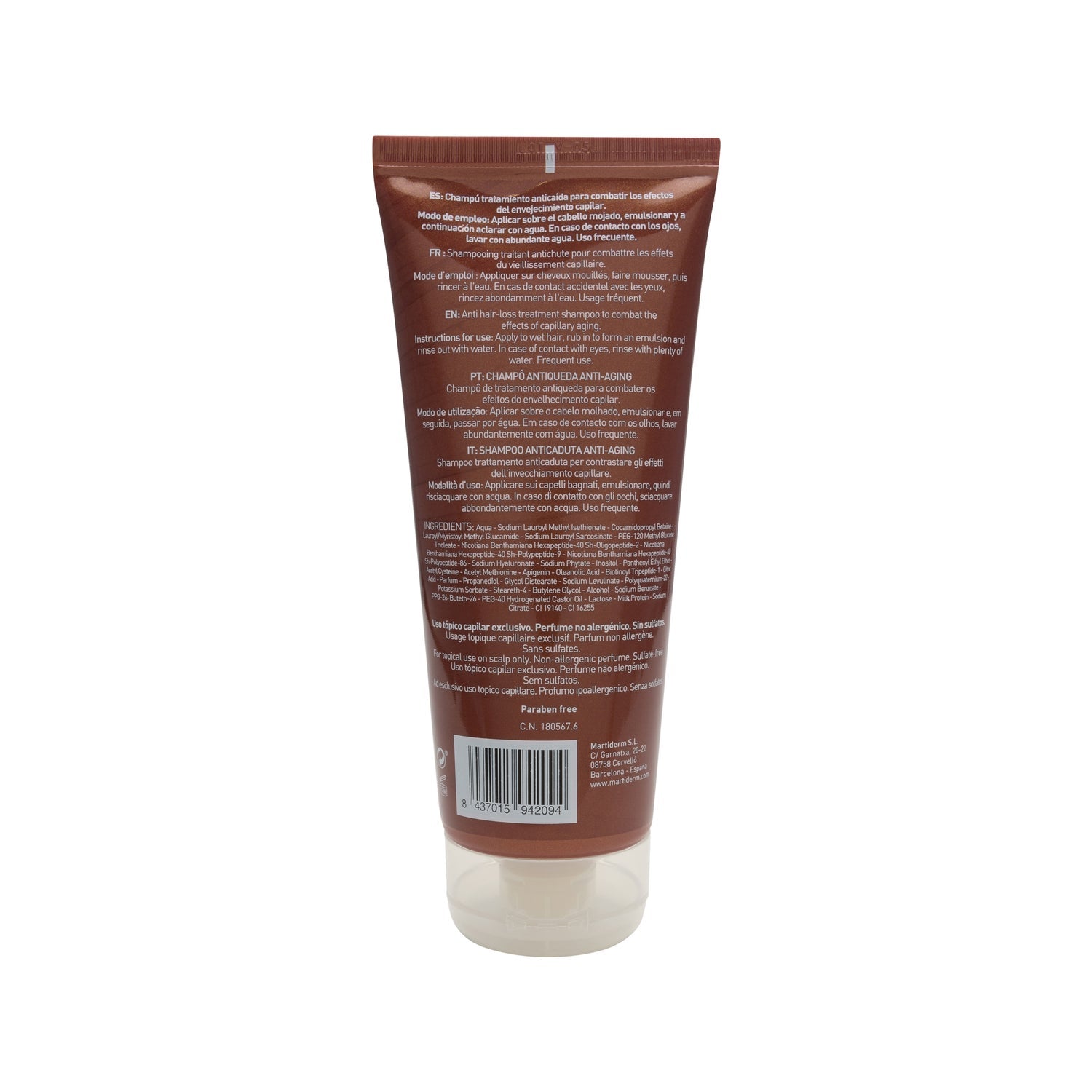 Martiderm® Hair System Champú Anticaída Antiaging 200ml