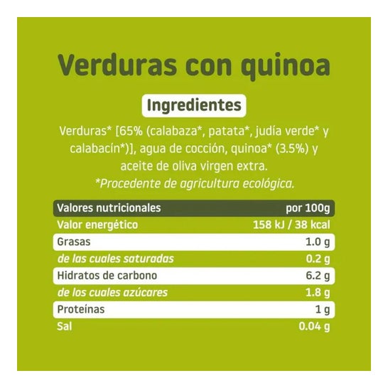 Smileat Tarrito Ecológico de Verduras con Quinoa 230g