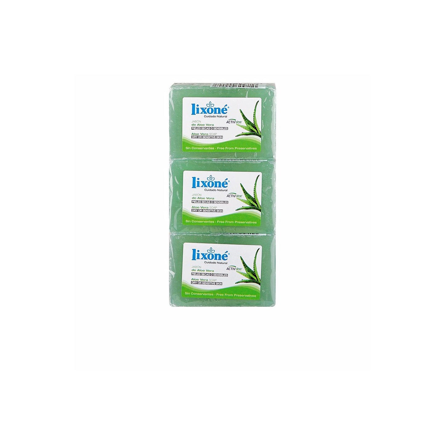 Lixoné Aloe Vera Jabon Piel Seca 3x125g