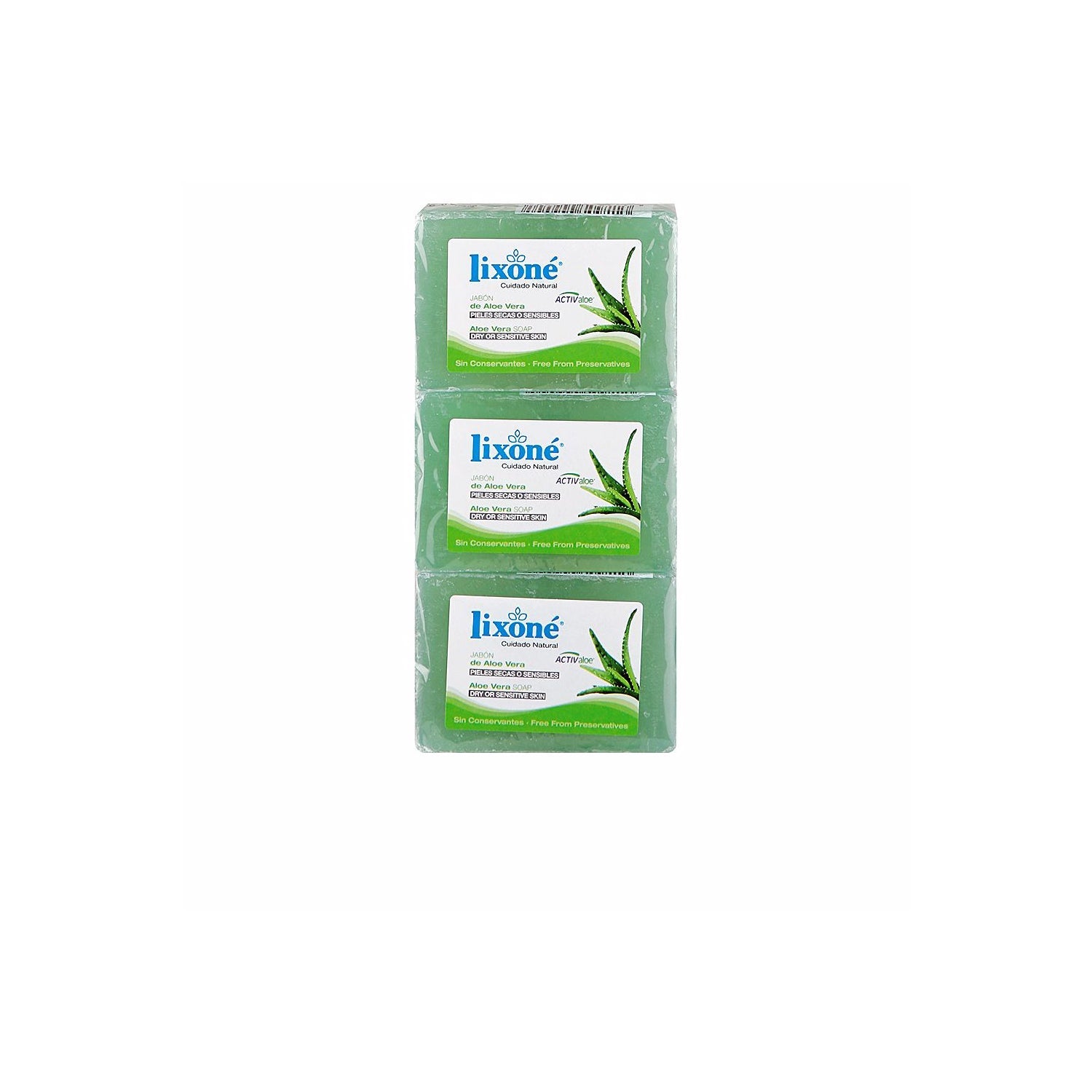 Lixoné Aloe Vera Jabon Piel Seca 3x125g