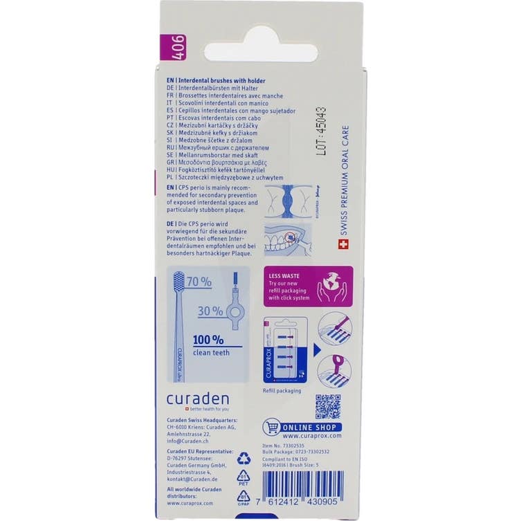 Curaprox Cps 406 Perio Start Cepillo Interdental Fuscia 5 uds