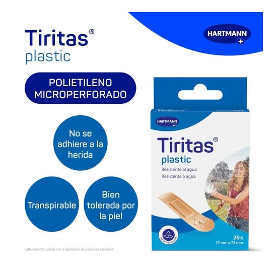 Tiritas® plástico redondas 20uds