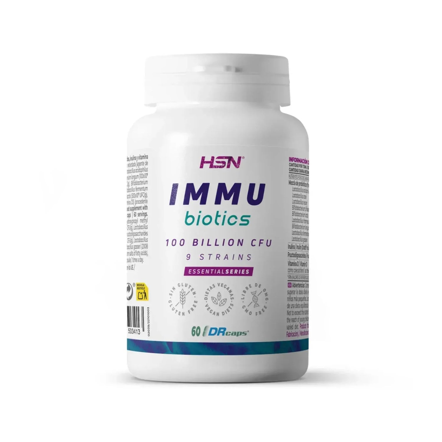 HSN Inmu Biotics Probióticos 100B UFC 60vcaps