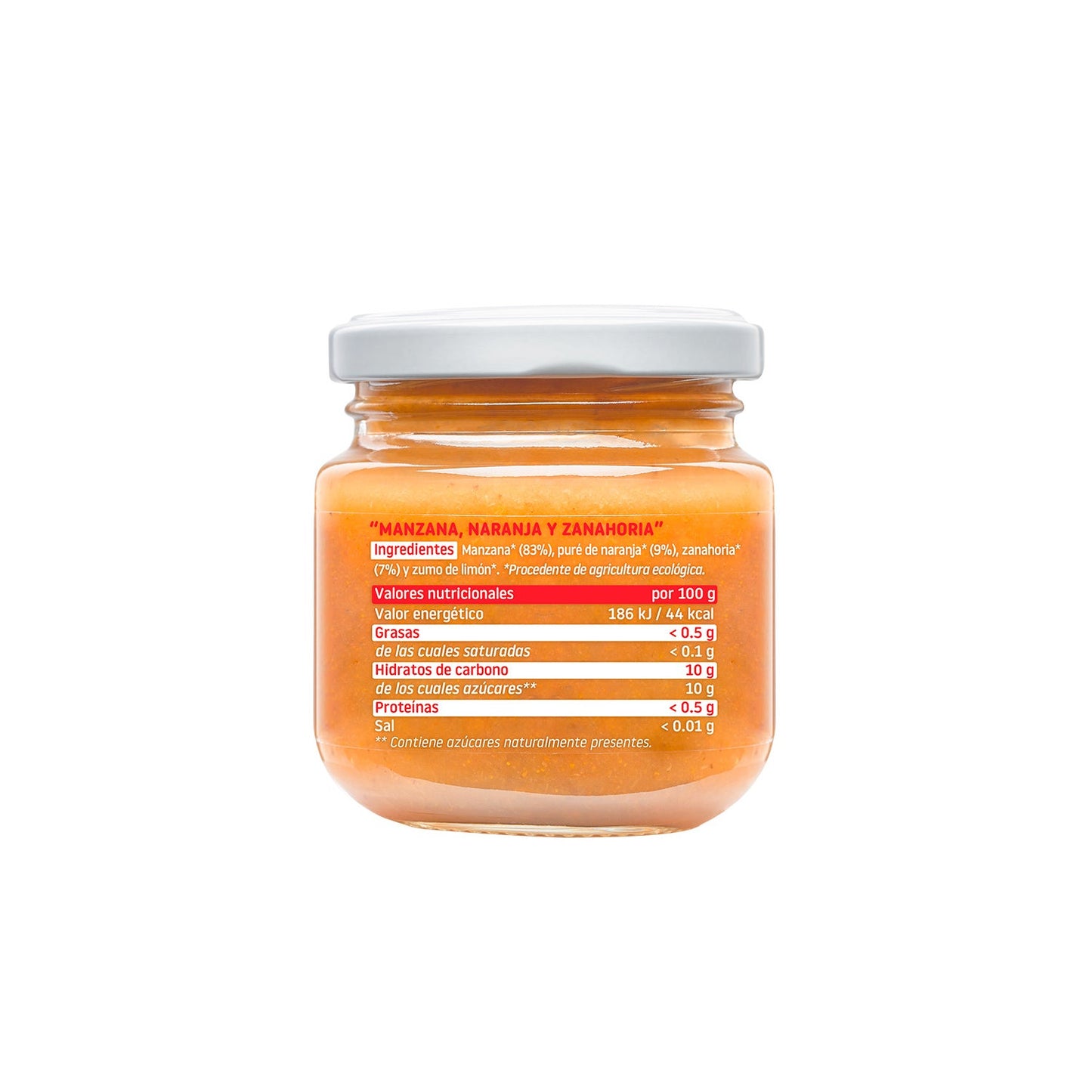 Smileat Tarrito Ecológico de Manzana Naranja y Zanahoria 130g