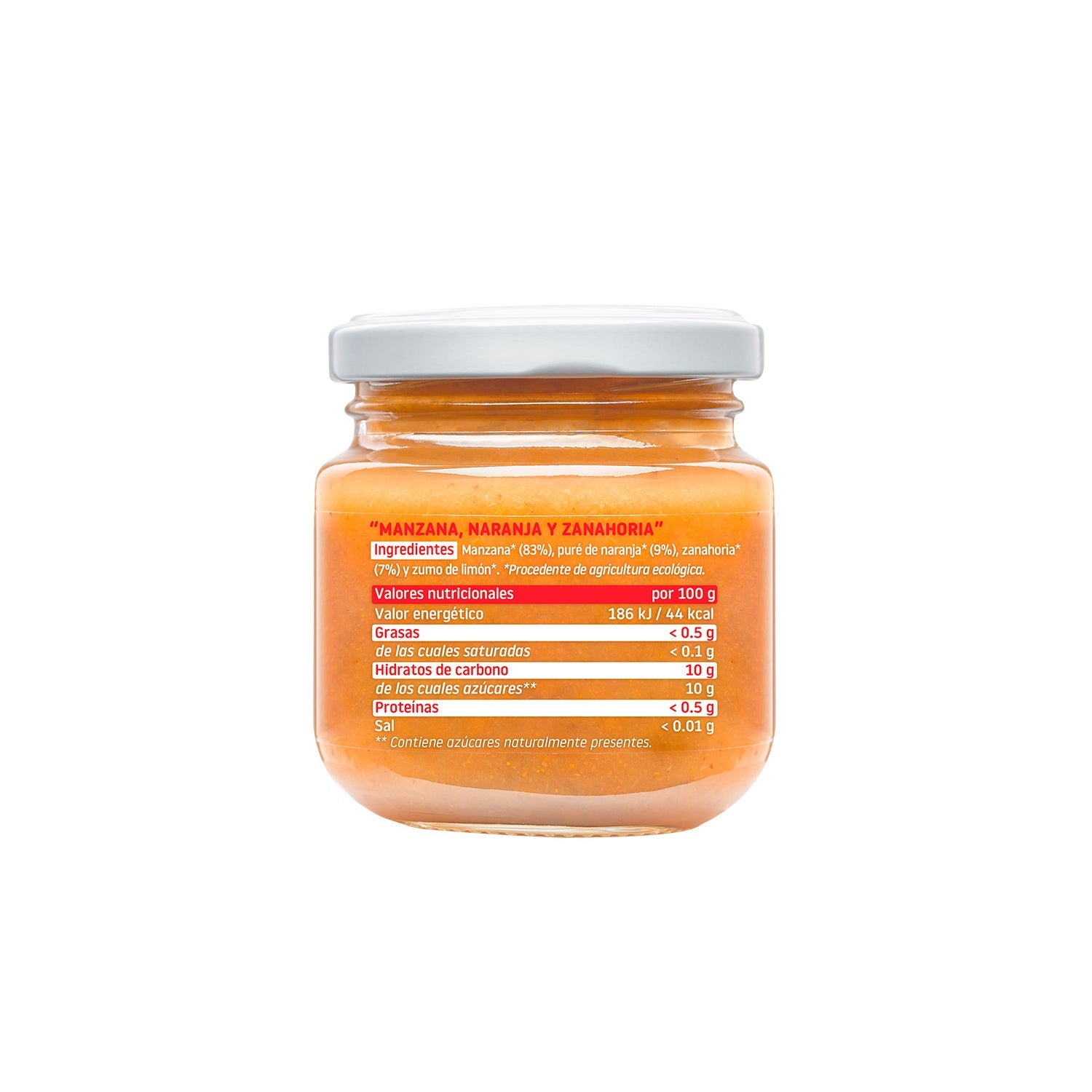 Smileat Tarrito Ecológico de Manzana Naranja y Zanahoria 130g