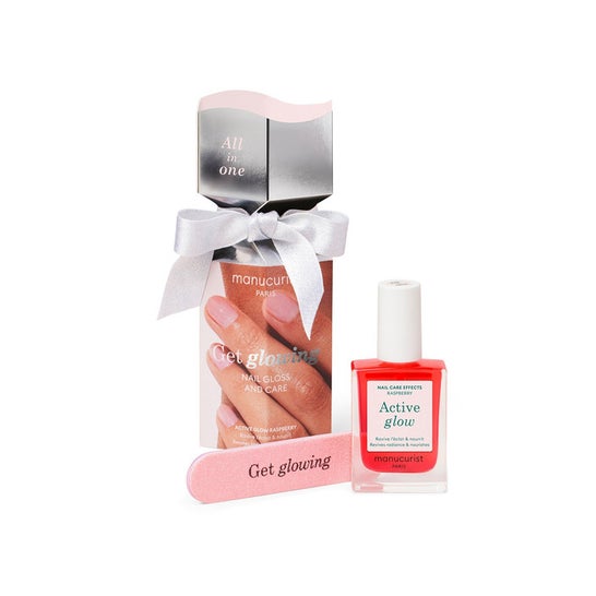 Manucurist Pack Holiday Active Cracker Esmalte de Uñas Active Glow Frambuesa + Mini Lima