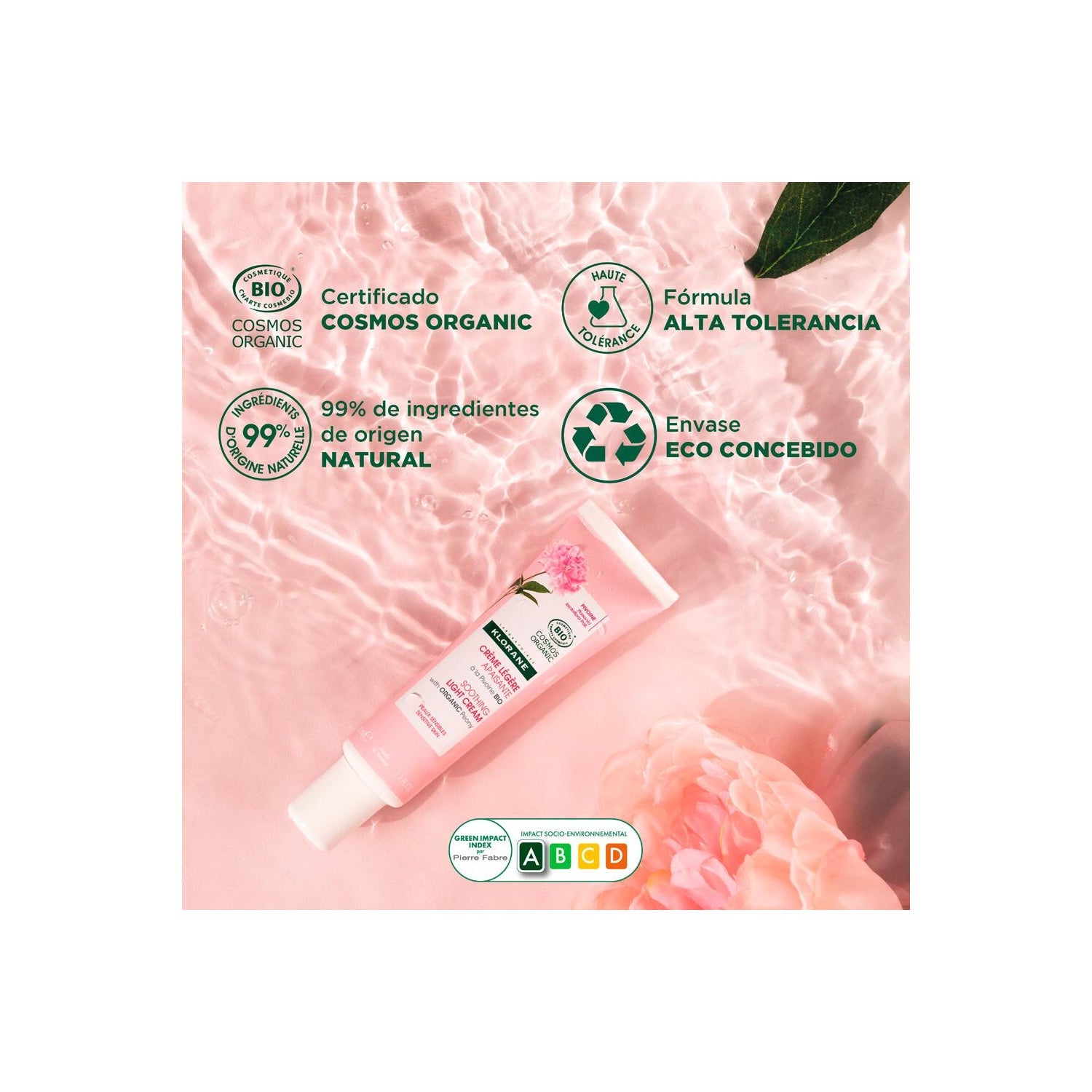 Klorane Crema Ligera Calmante a la Peonía BIO 40ml