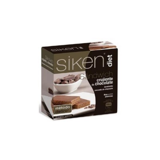 Siken Diet Sándwich Crujiente Chocolate 6uds