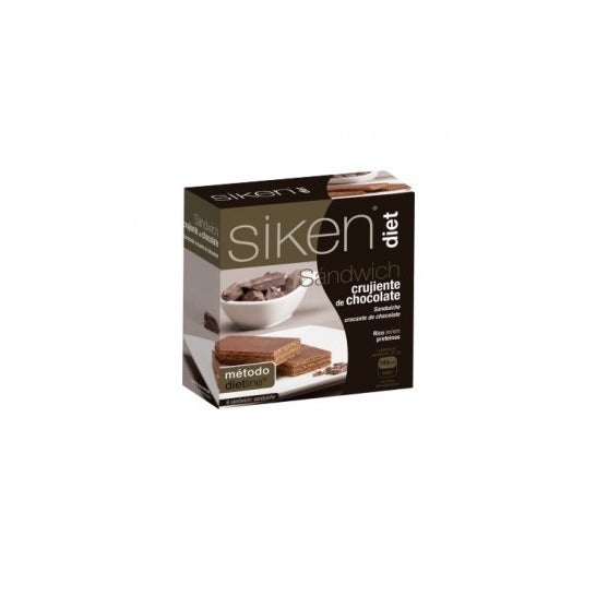 Siken Diet Sándwich Crujiente Chocolate 6uds