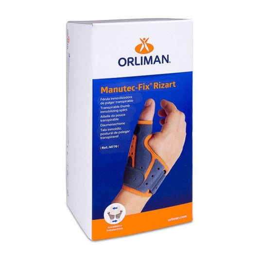 Orliman férula pulgar T-2 Gris y Naranja 1ud