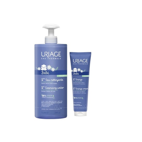 Uriage Bebé Pack Agua Limpiadora 1l + Crema Pañal 100ml