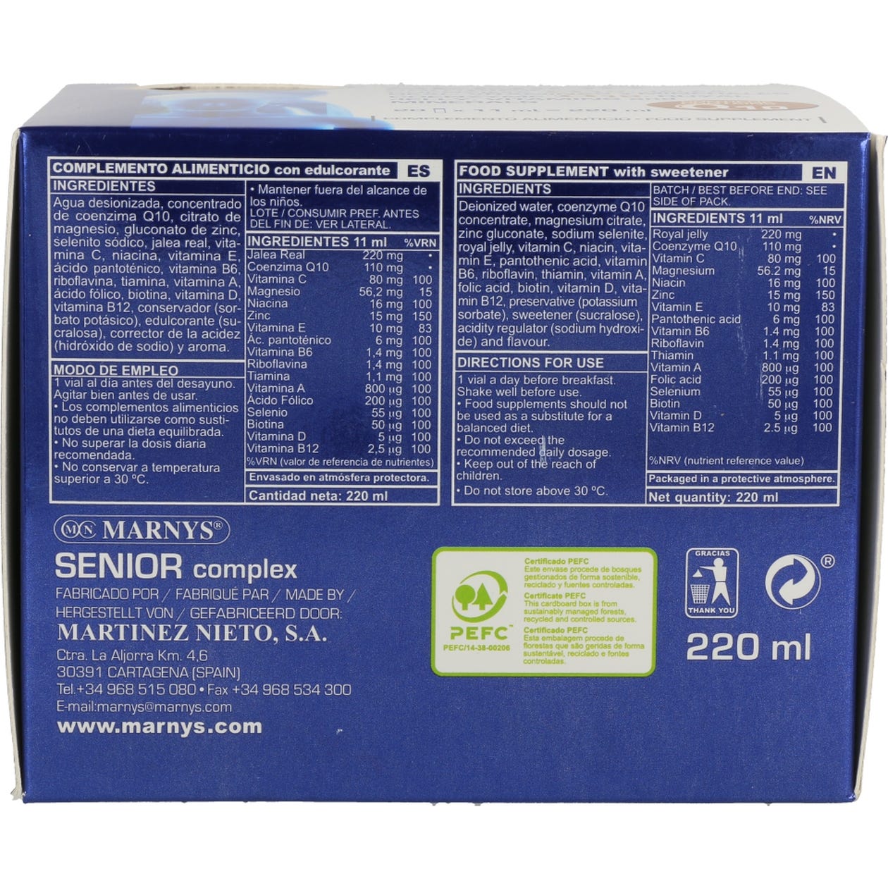 Marnys Senior Complex Q10 20x10ml