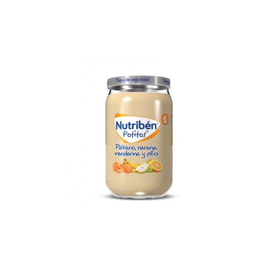 Nutribén Potitos Plátano, Mandarina, Pera Y Galleta 2 udsX190 g