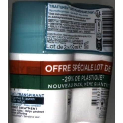 Vichy Tratamiento Antitranspirante 48h Antimanchas Roll-on 2x50ml