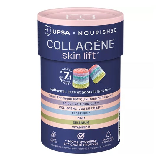 Upsa X Nourished Gummies Colágeno Skin Lift 7 en 1 30uds