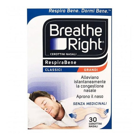 Breathe Right Apósitos Nasales Tamaño Grande 30uds