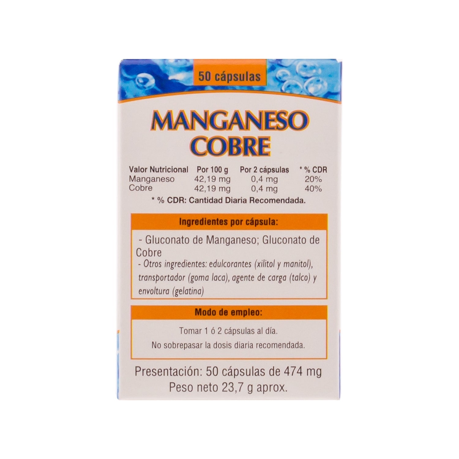 Neo Manganeso-cobre 50cáps