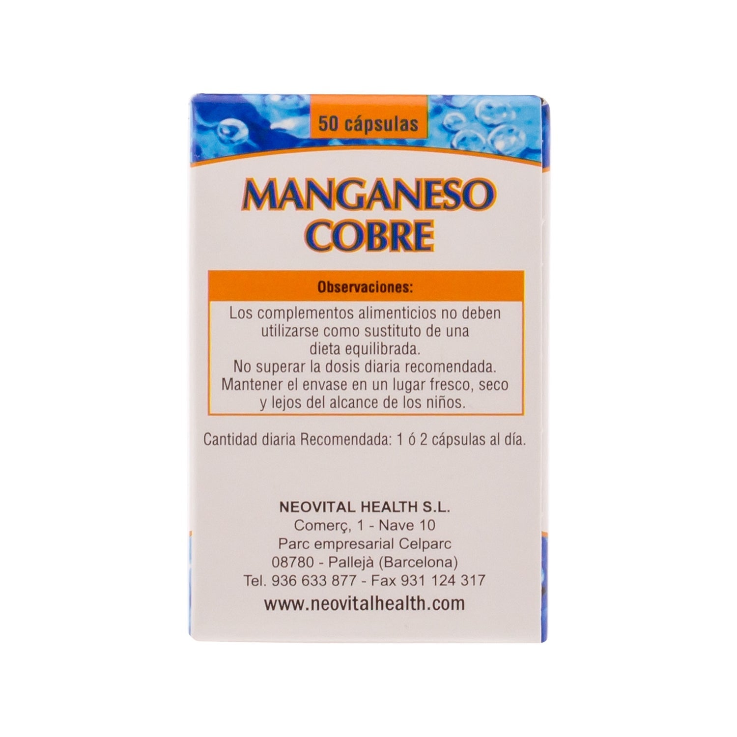 Neo Manganeso-cobre 50cáps