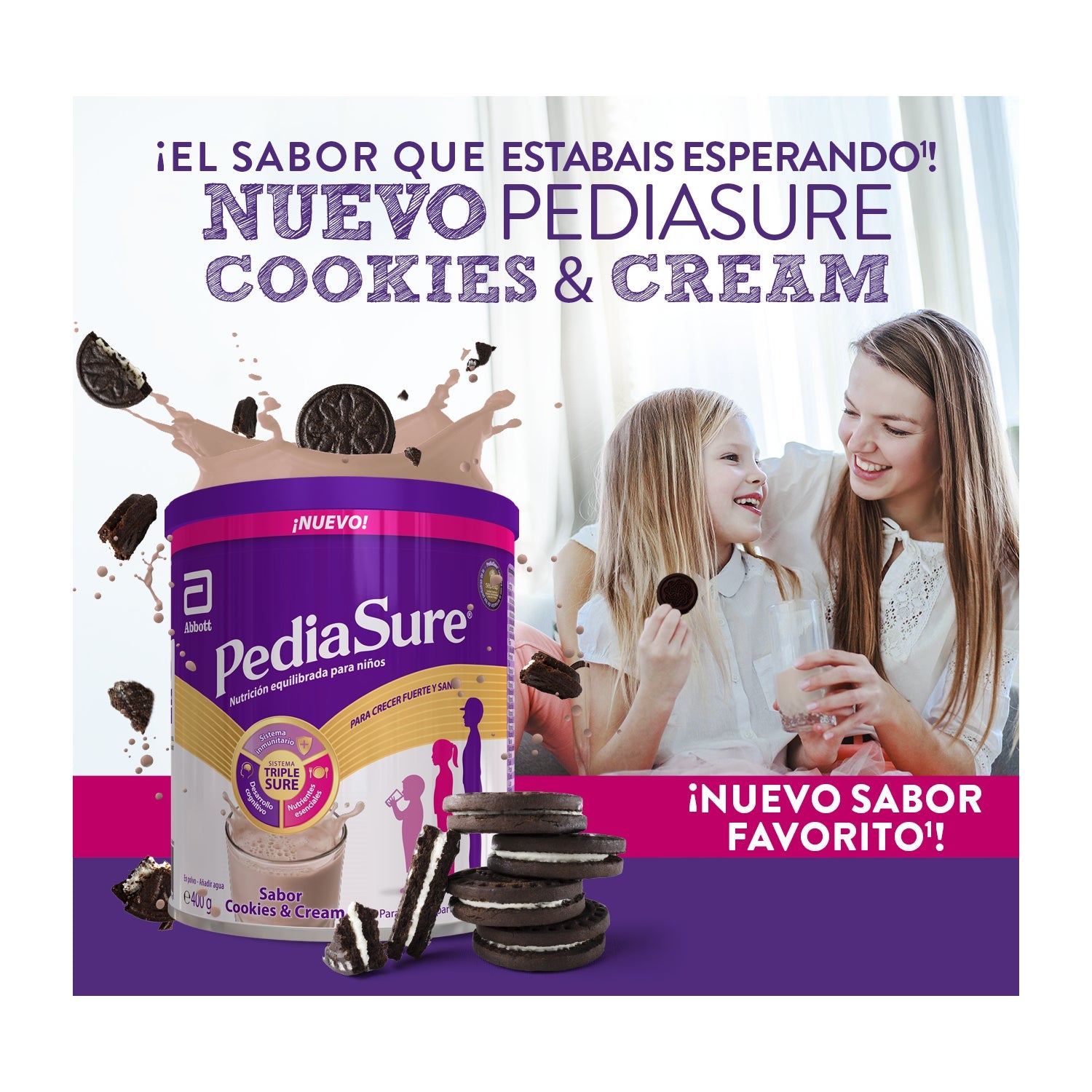 PediaSure sabor Cookies & Cream 850gr