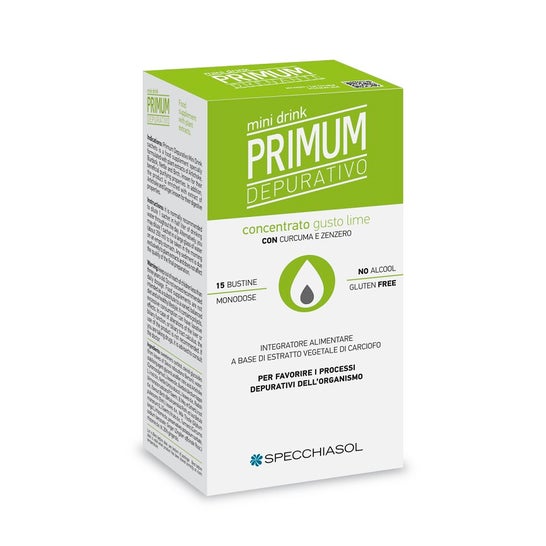 Specchiasol Mini Drink Primum Depurativo Sabor Lima 15 Sobres
