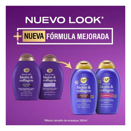 Ogx Champú Biotina Colágeno 385ml