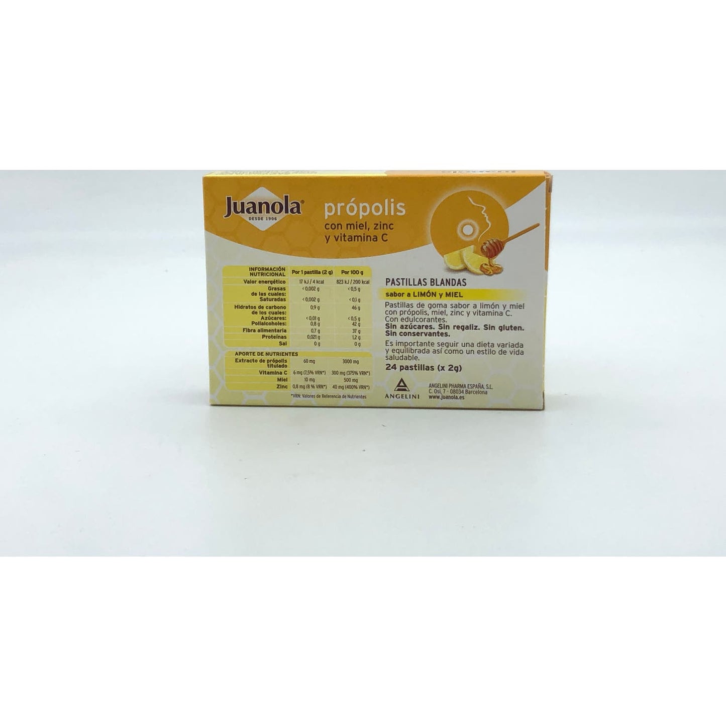 Juanola Própolis con Miel, Zinc + Vitamina C 24uds