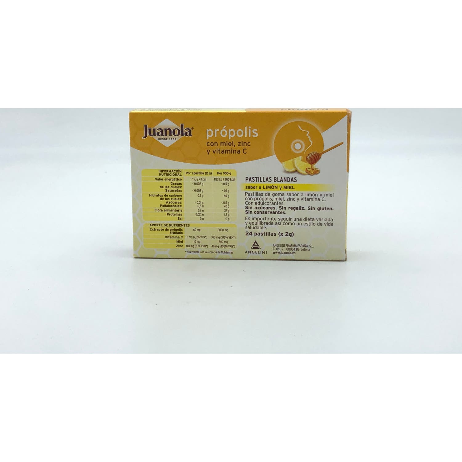 Juanola Própolis con Miel, Zinc + Vitamina C 24uds