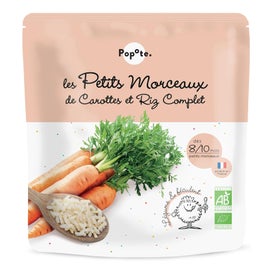 Popote Trocitos Zanahoria y Arroz Integral +8/10M 190 g