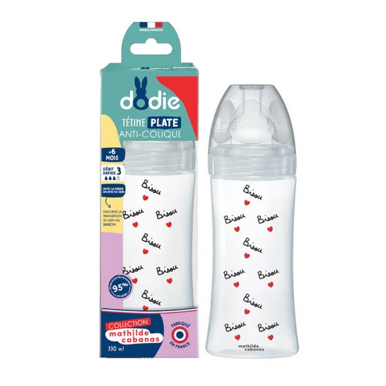 Dodie Biberón Tetina Plana Anti-Cólic Mathilde Caban 330 ml 1 ud