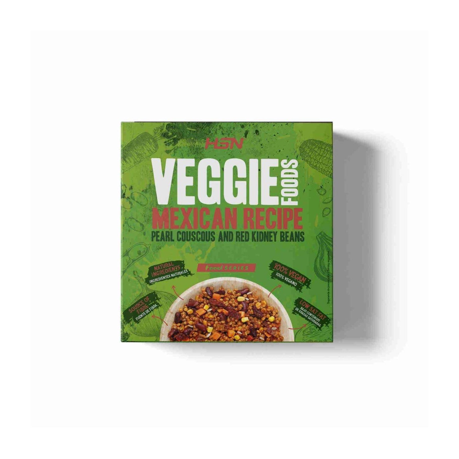 HSN Plato Preparado Estilo Veggie Cuscús Perla y Frijoles Rojos Estilo Mexicano 280g