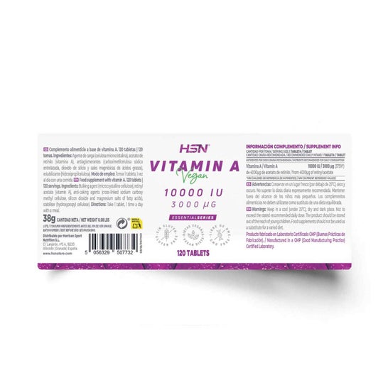 HSN Vitamina A 10000UI 120comp