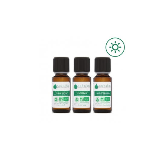 Voshuiles Kit Verano Aceites Esenciales BIO 3x10 ml