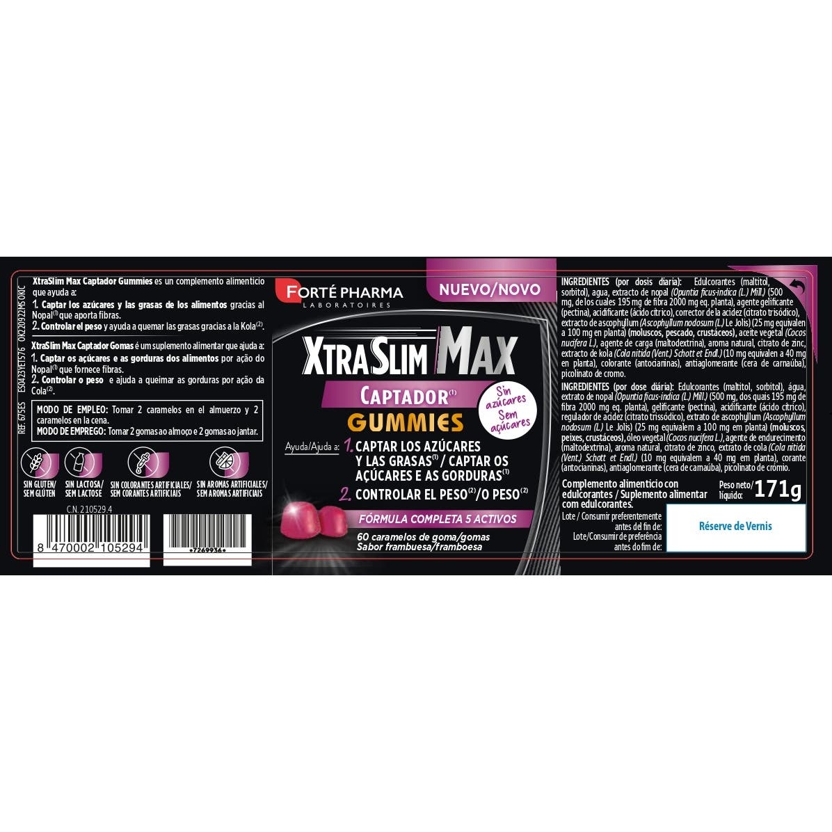 Forté Pharma Xtraslim Max Captador Gummies 60uds