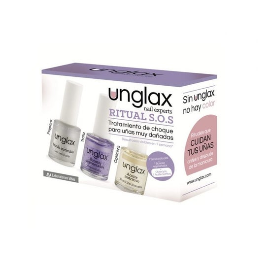 Unglax Pack Ritual SOS Tratamiento de Choque Uñas Muy Dañadas