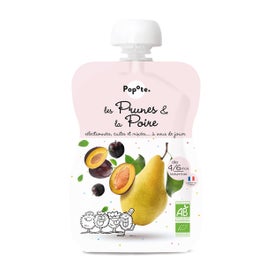 Popote Compota Ciruelas & Pera +4/6M Bio 120 g