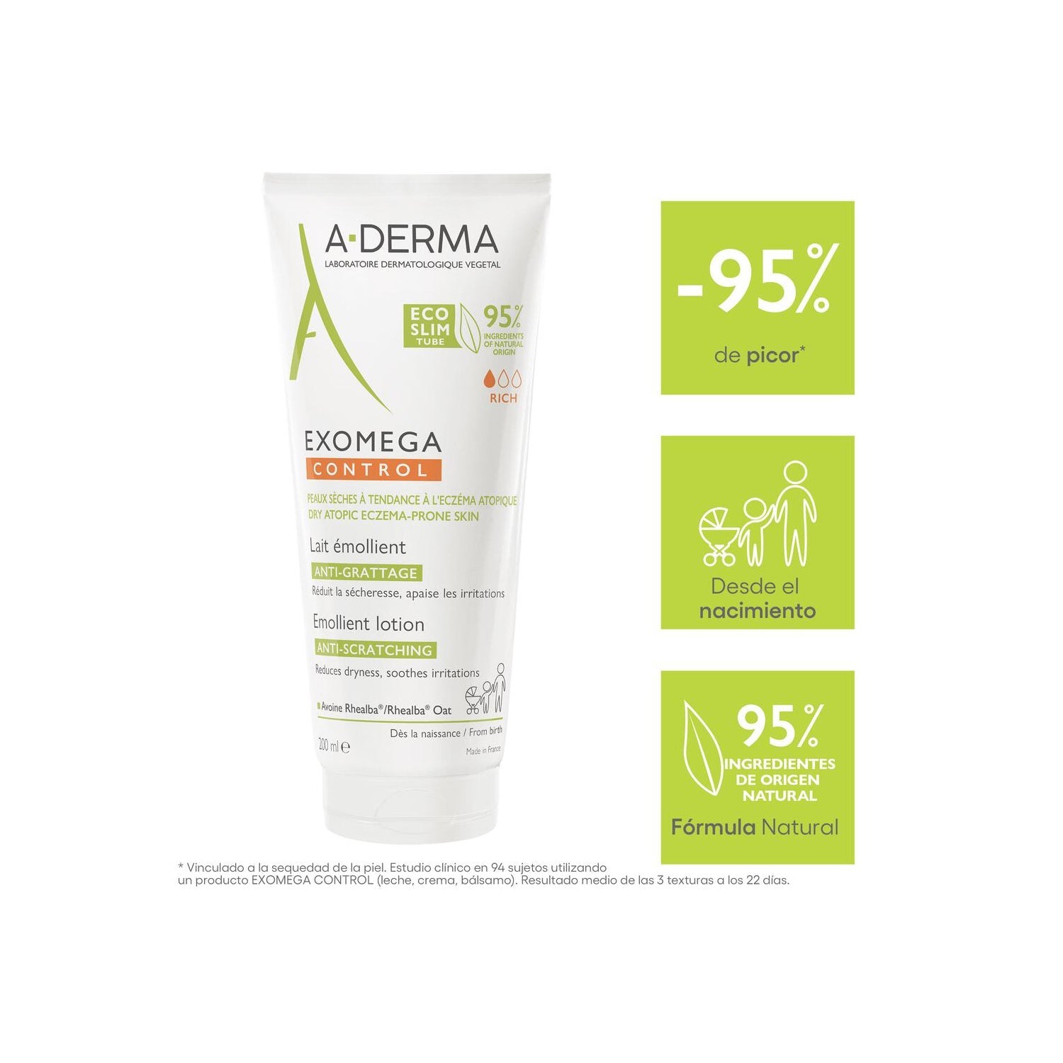 A-Derma Exomega Control Leche Emoliente 200ml