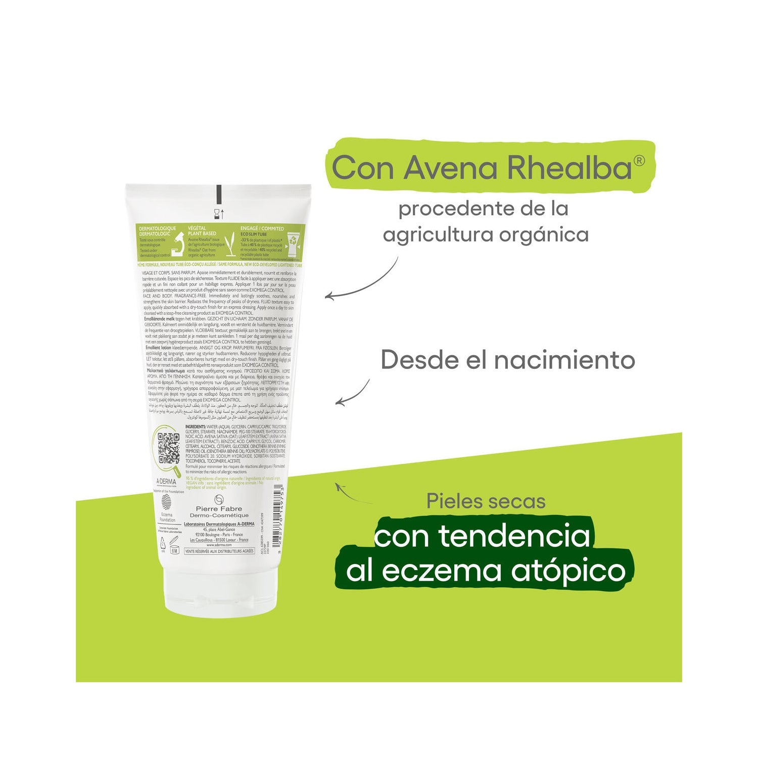 A-Derma Exomega Control Leche Emoliente 200ml
