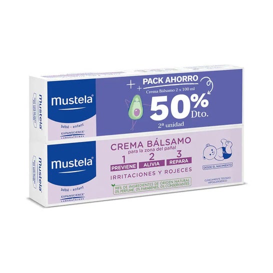 Mustela Crema Bálsamo 1 2 3 Duplo 2x100ml