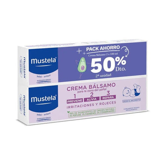 Mustela Crema Bálsamo 1 2 3 Duplo 2x100ml