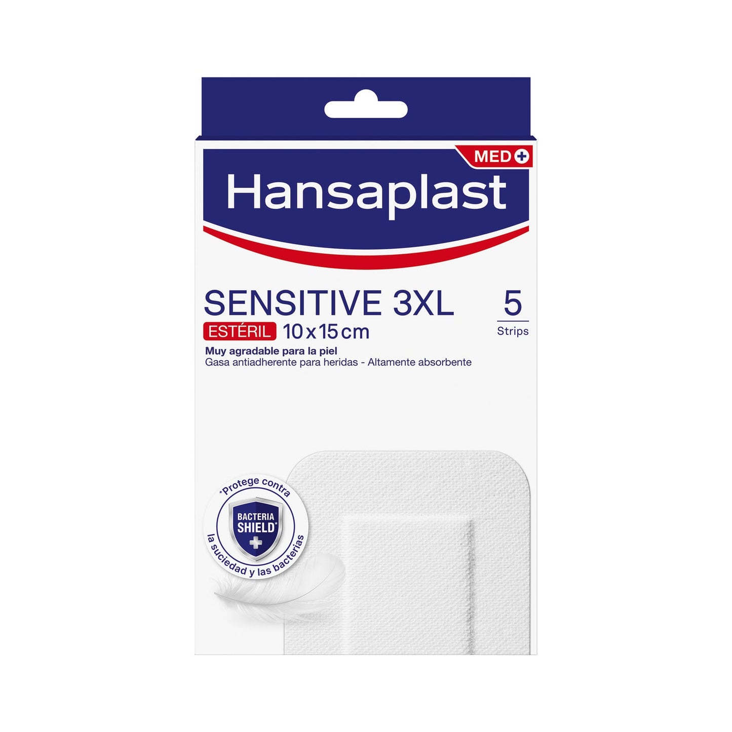 Hansaplast Med+ Sensitive 3XL Apósito 10x15cm 5uds