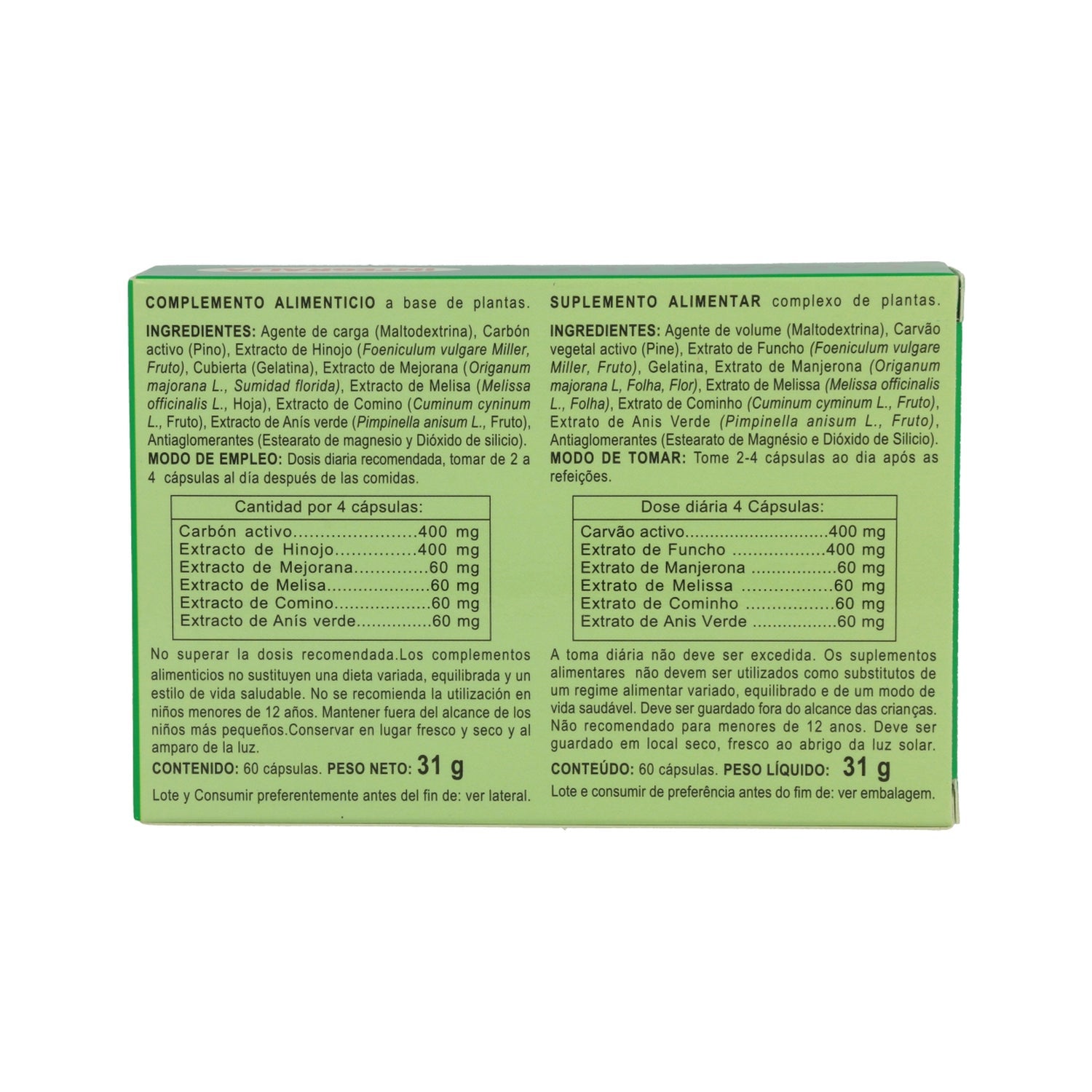 Integralia Carbón Plus 60 cápsulas
