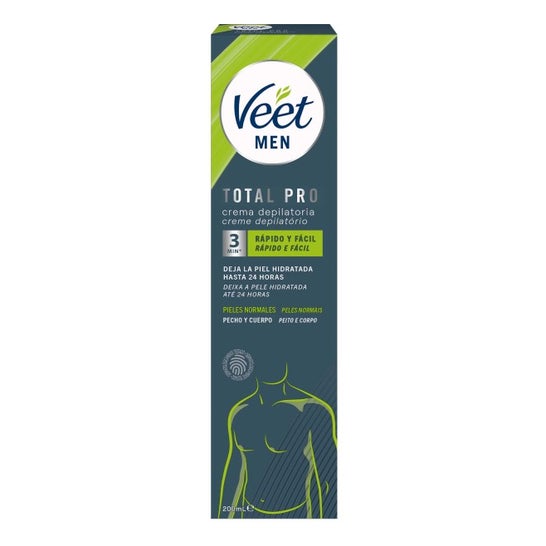 Veet Men Total Pro Crema Depilatoria Piel Normal 200ml
