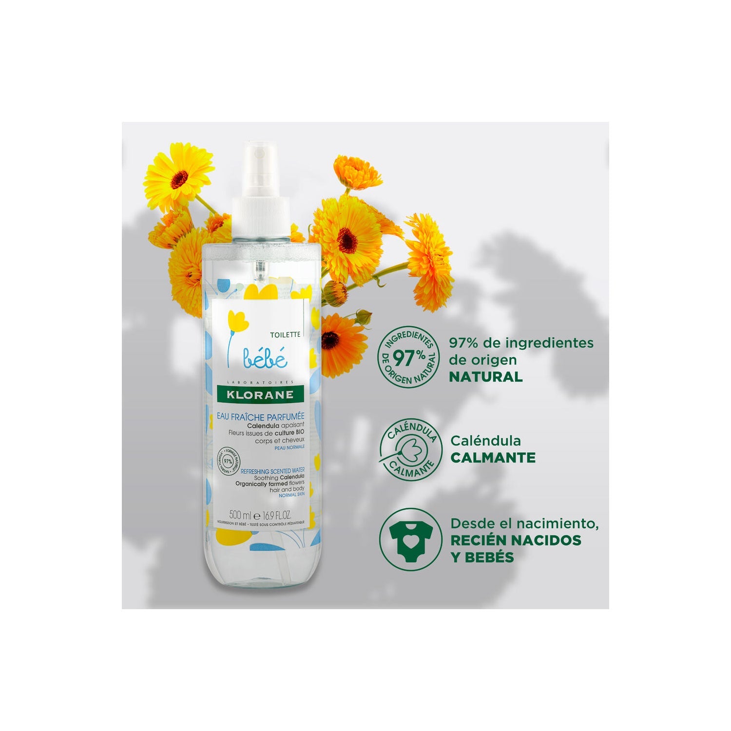 Klorane Bebé Agua Fresca Perfumada 500ml