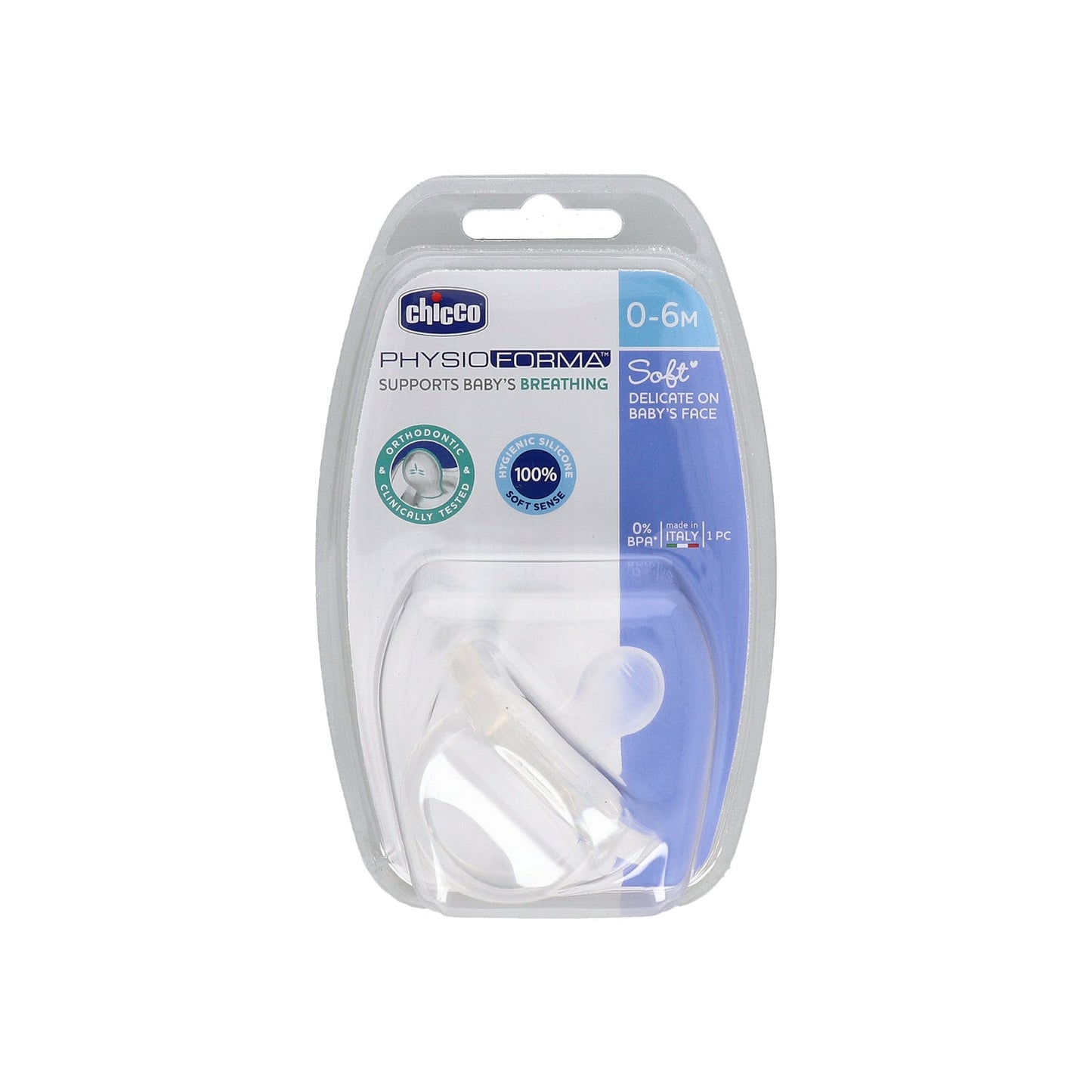 Chicco® Physiosoft chupete silicona todogoma anatómico 0M+ 1ud