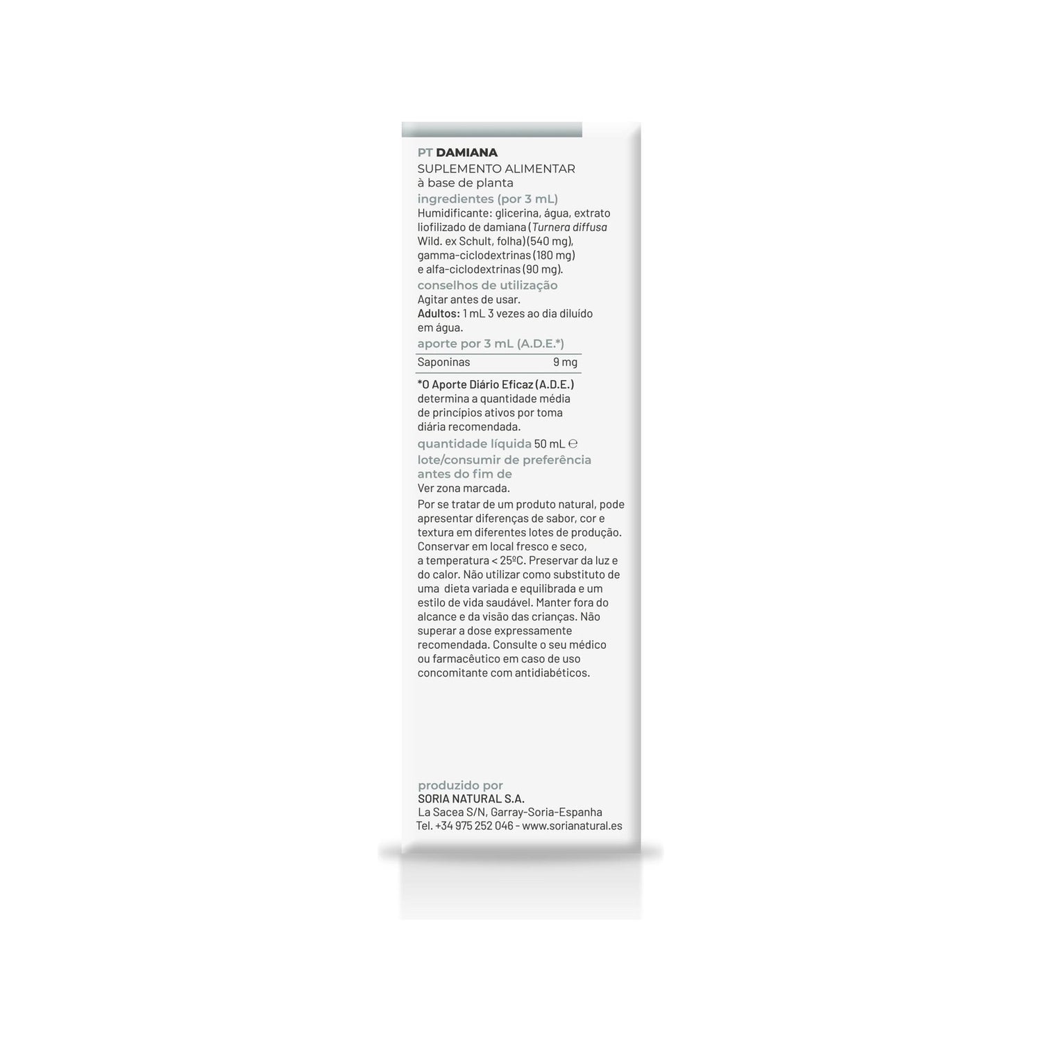 Extracto Damiana Xxi 50 Ml Soria Natural
