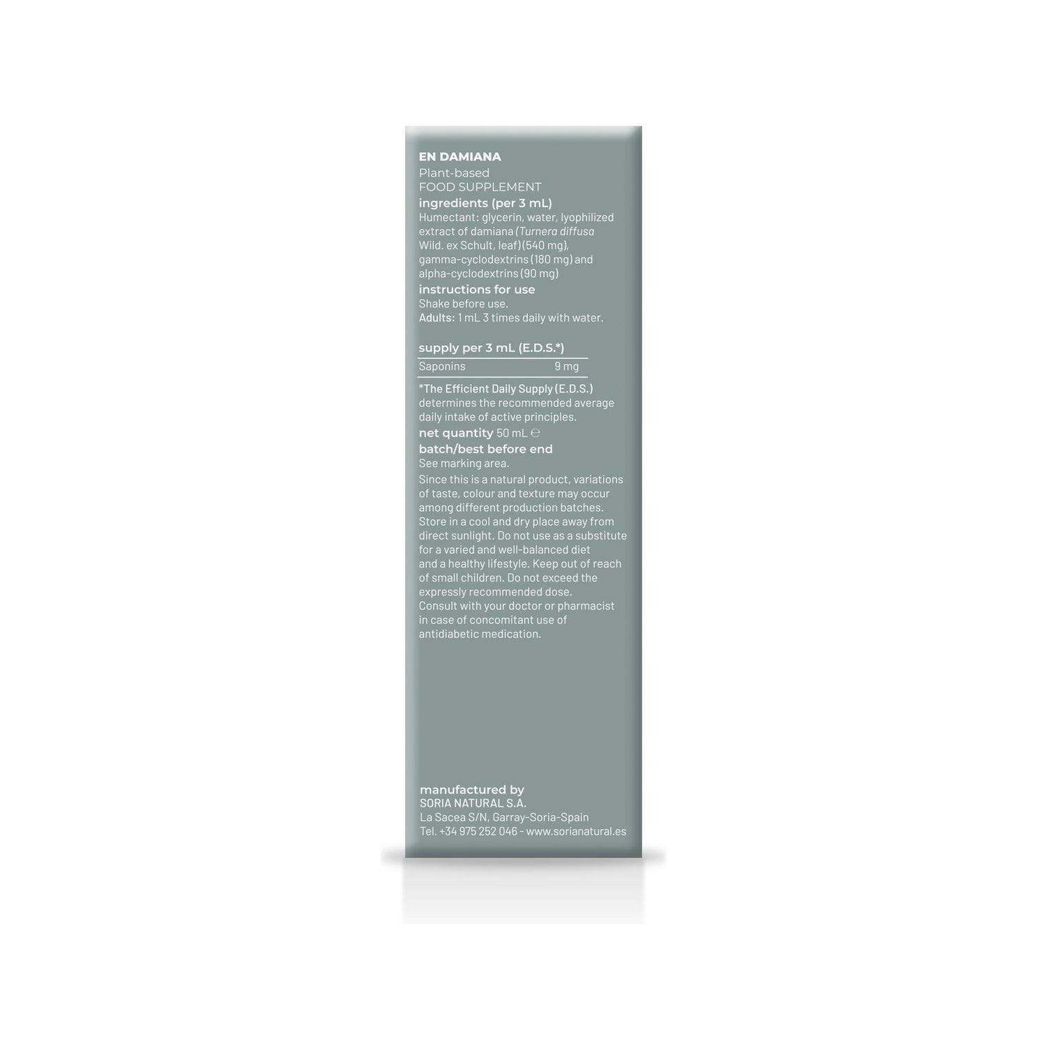 Extracto Damiana Xxi 50 Ml Soria Natural