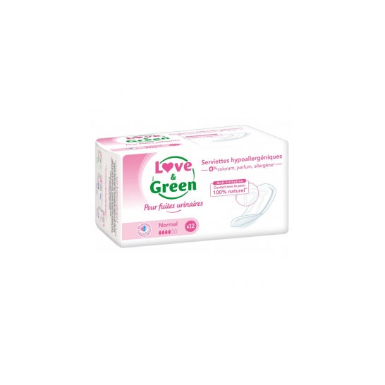 Love & Green Toallas Hipoalergénicas Incontinencia Normal 12uds