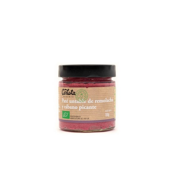 Carlota Organic Paté de Remolacha y Rábano Picante Bio 180 g