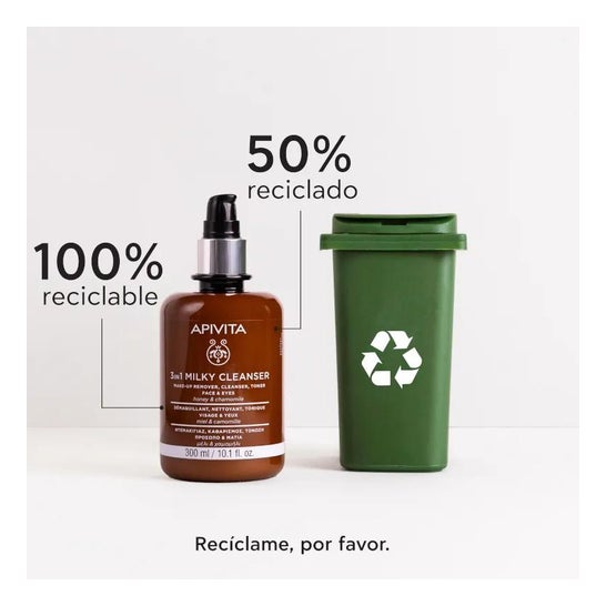 Apivita Leche Facial Limpiadora 3 en 1 Camomila 300ml