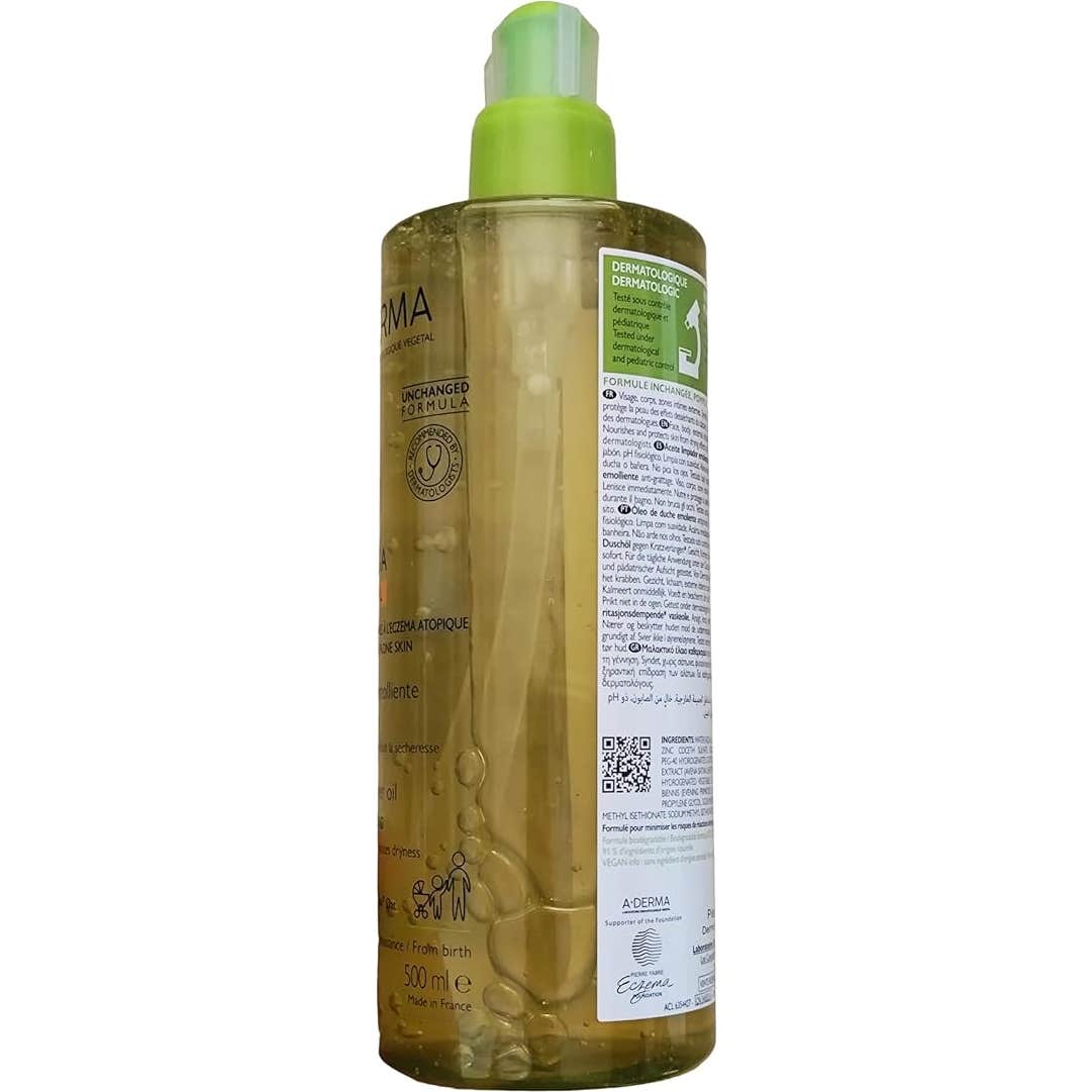 A-Derma Exomega Control Aceite Limpiador Emoliente 2x500ml